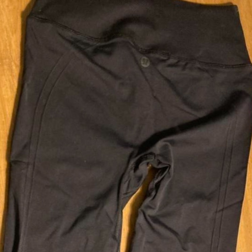 Lululemon sparkle and black leggings